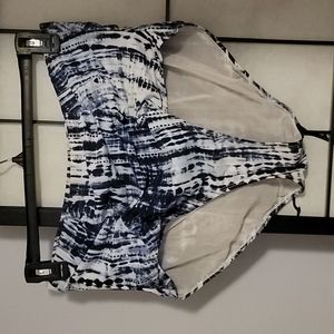 Torrid Tie-Dye Blue Bikini Swimsuit High Waist Bottom